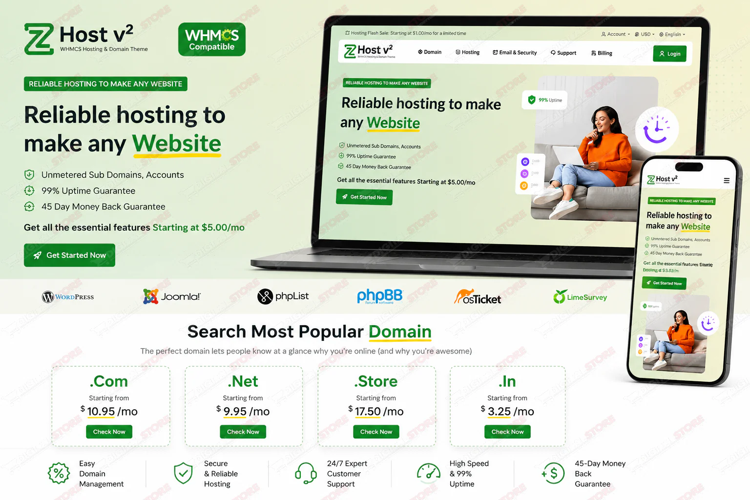 Zhost v2 WHMCS Theme
