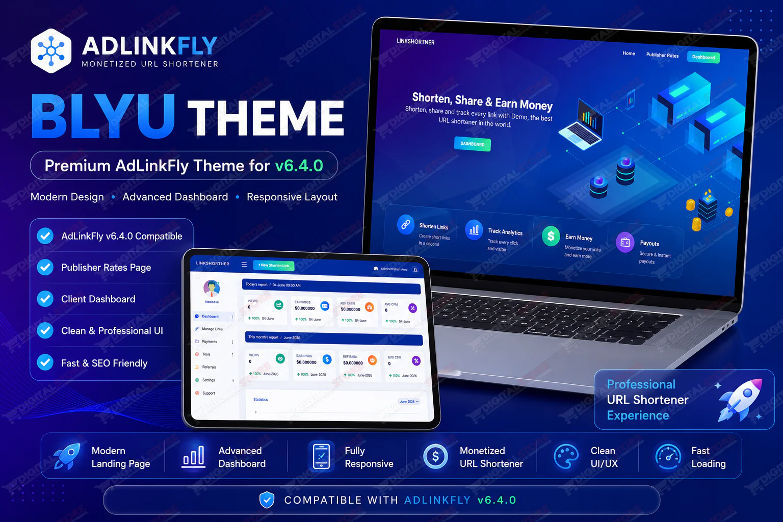 Blyu Theme for AdLinkFly v6.4.0