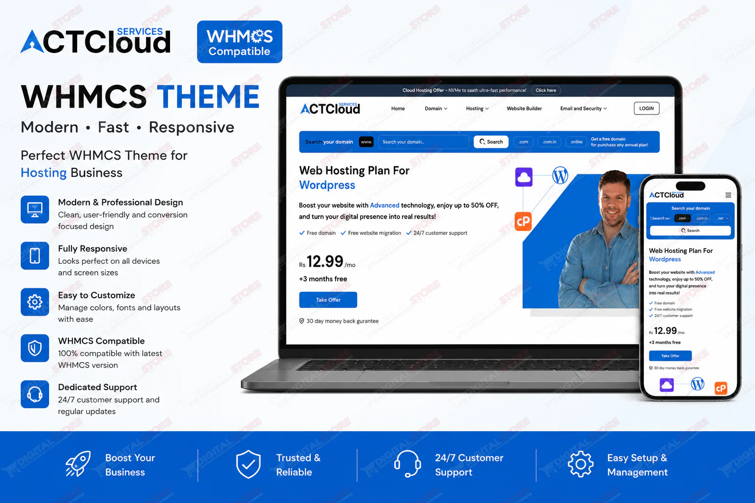 ACT Cloud WHMCS Domain Hosting Template