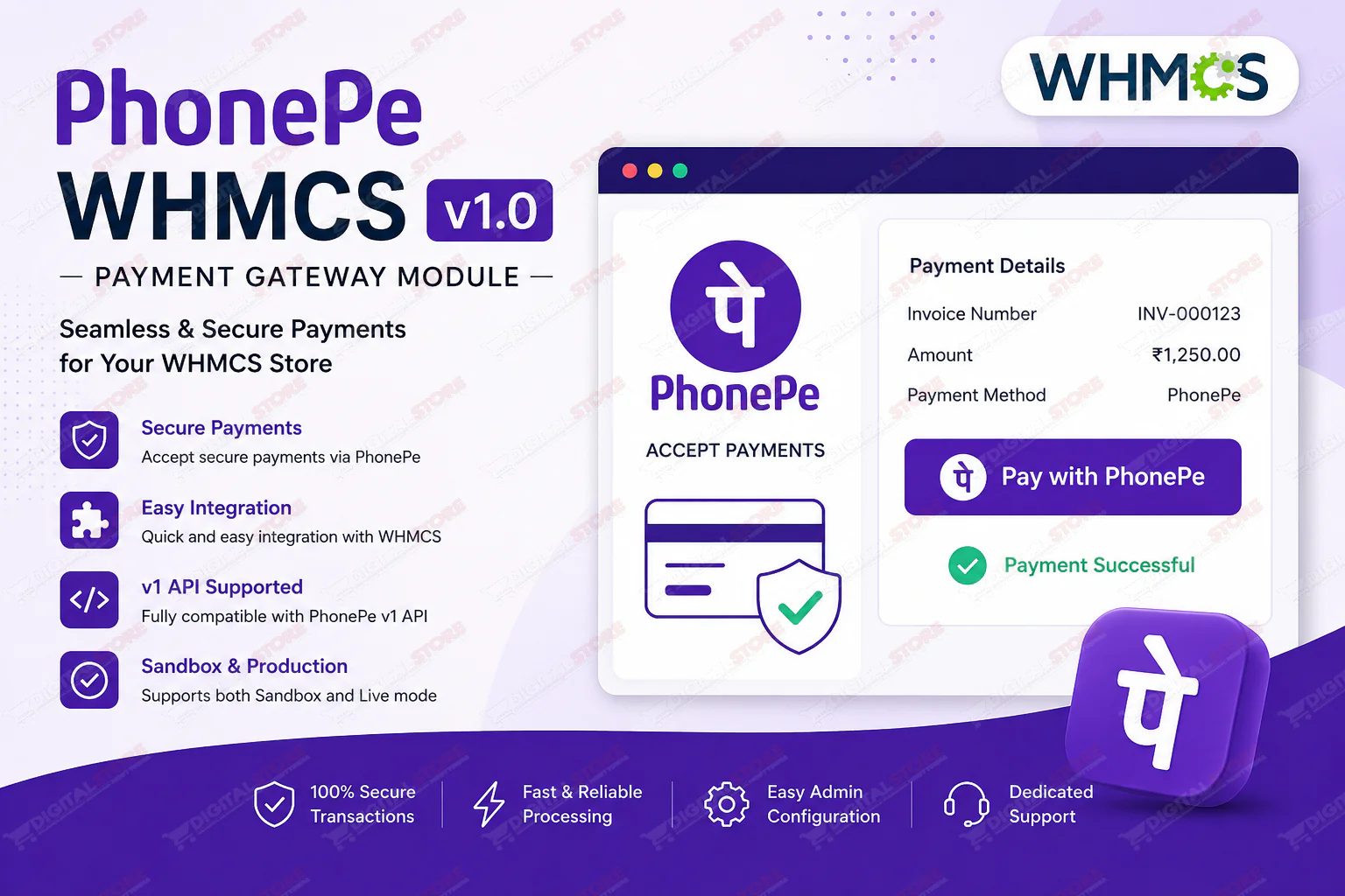 PhonePe Payment Gateway v1 .0 for WHMCS