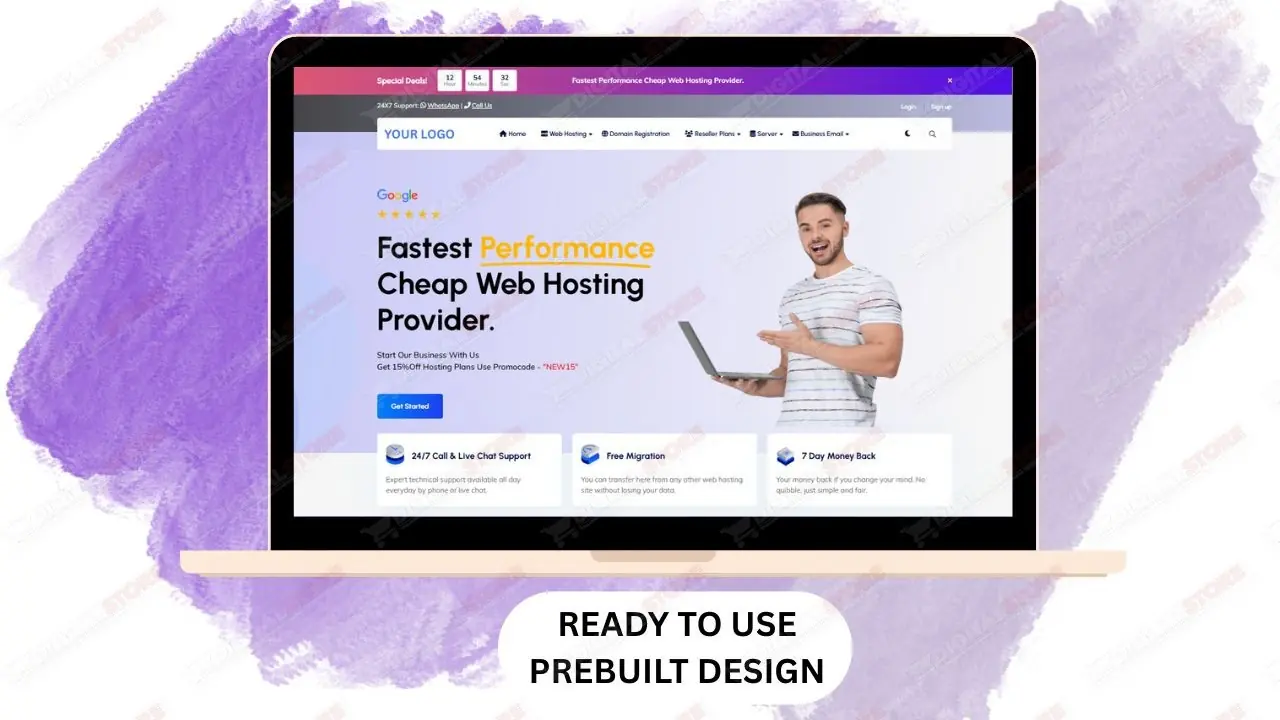 Prebuilt Hosting Business Website Bundle with WHMCS Integration (HostyIndia Edition)